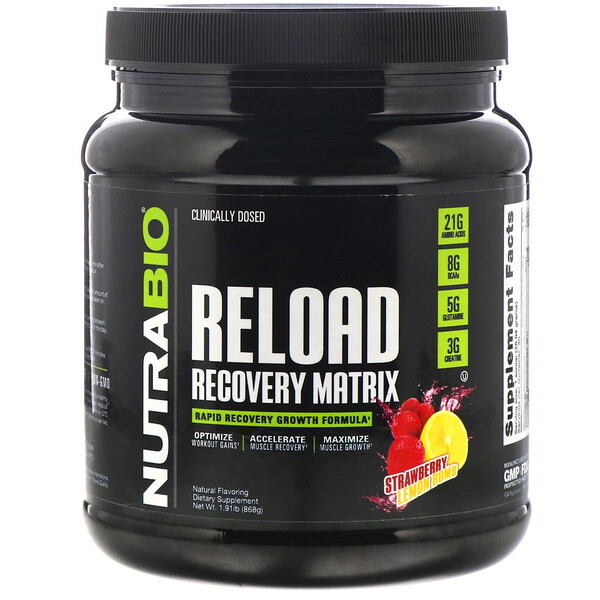 Reload Recovery Matrix, Strawberry Lemon Bomb, 1.91 lb (868 g)  
