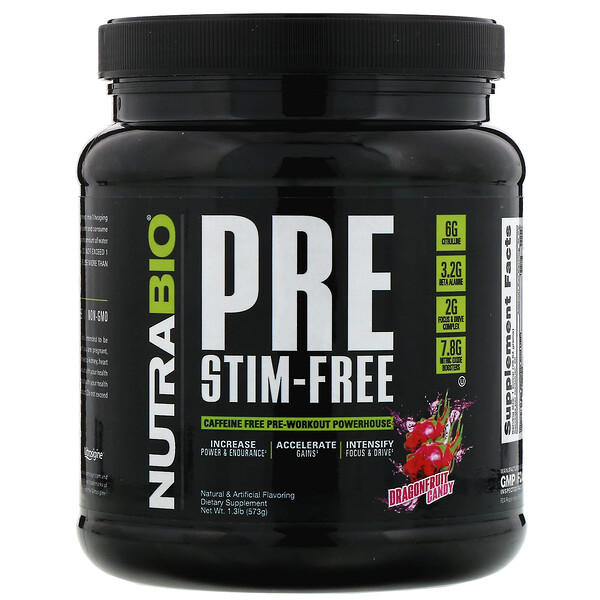 NutraBio Labs, PREWorkout, StimFree, Dragonfruit Candy