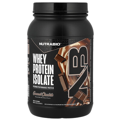Product Image for NutraBio, Whey Protein Isolate, Gourmet Chocolate, 2 lb (907 g)