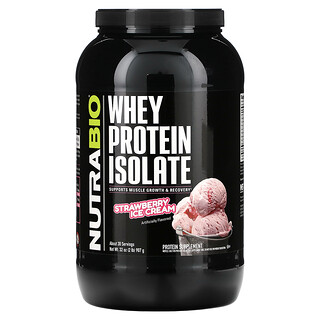 NutraBio, 分离乳清蛋白，草莓冰淇淋味，2 磅（907 克）