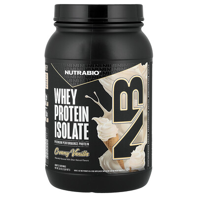 Product Image for NutraBio, Whey Protein Isolate, Creamy Vanilla, 2 lb (907 g)