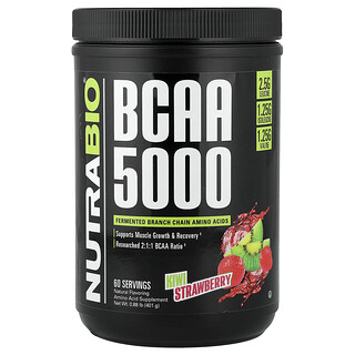 NutraBio, BCAA 5000，獼猴桃草莓味，0.88 磅（401 克）