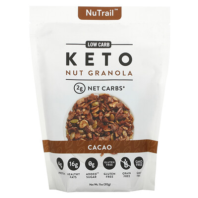 Купить NuTrail Гранола с кето орехами, какао, 312 г (11 унций)