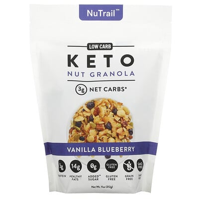 Купить NuTrail Keto Nut Granola, ваниль и голубика, 312 г (11 унций)