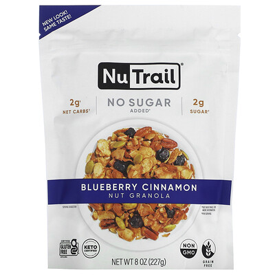 

NuTrail, Nut Granola, Blueberry Cinnamon, 8 oz (227 g)