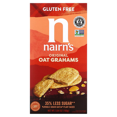 Nairns Oat Grahams, без глютена, оригинальный продукт, 160 г (5,64 унции)