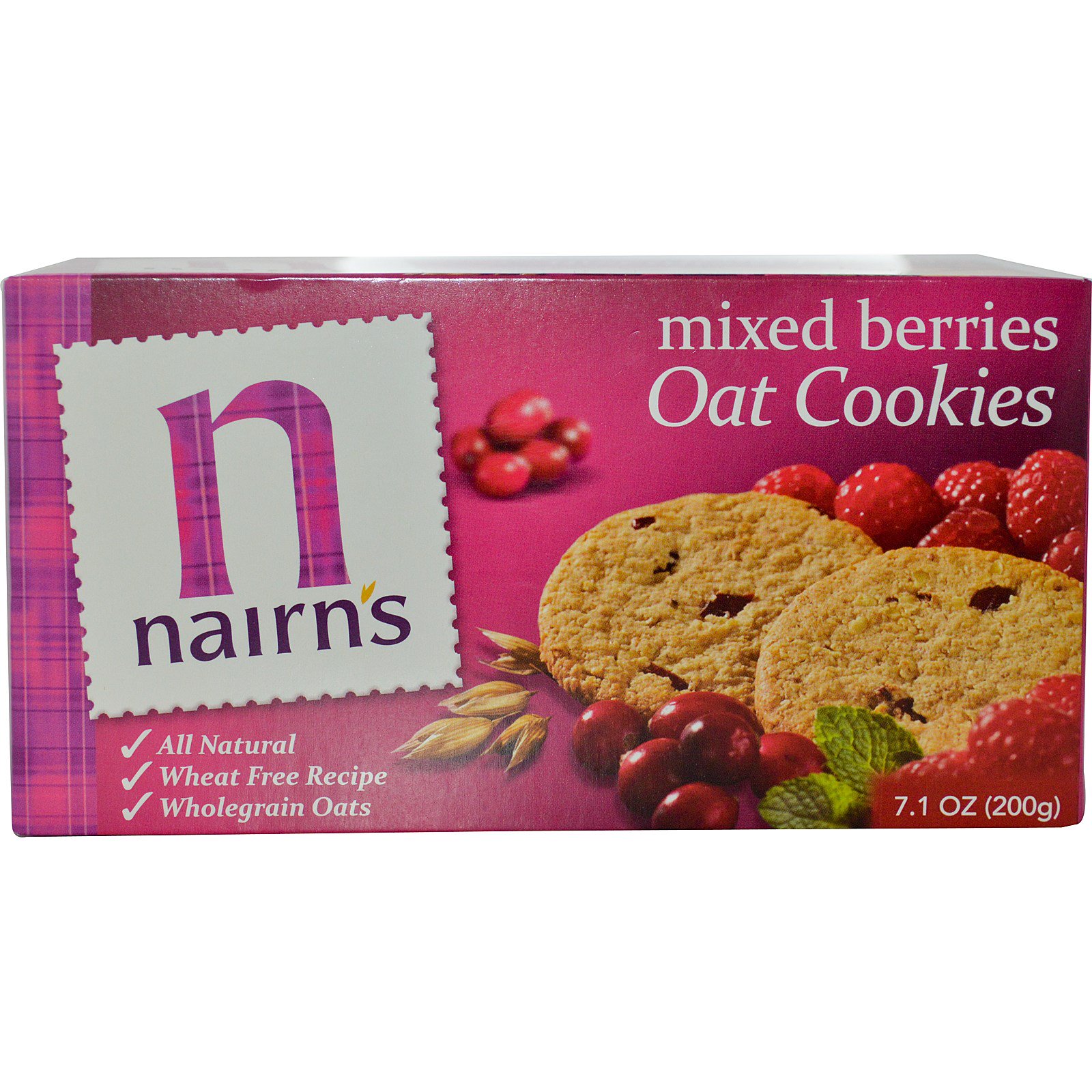 7 berry 7. Nairns Pop Oats BBQ. DARENKA Berry Mix cookies.