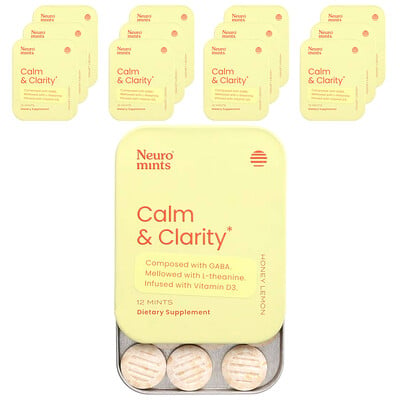 Product Image for NeuroGum, NeuroMints, Calm & Clarity, Honey Lemon, 12 Packs, 12 Pieces Each