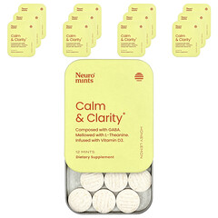 Neuro®, м'ята, заспокоєння та чистота, мед і лимон, 12 упаковок по 12 шт.