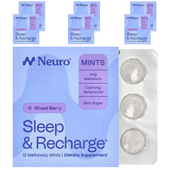 Neuro®Mints, засіб для сну та відновлення, ягідна суміш, 6 упаковок по 12 шт.