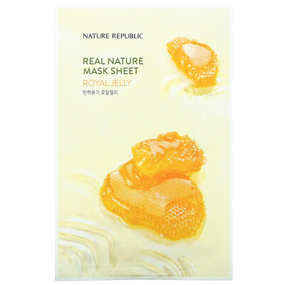 Nature Republic Real Nature Beauty Mask Sheet, маточное молочко, 1 шт., 23 мл (0,77 жидк. Унции)