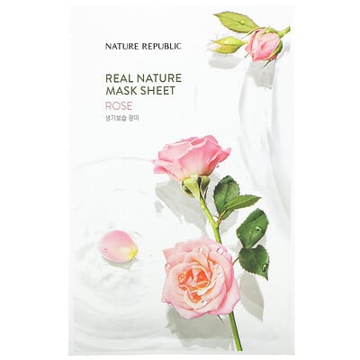 Nature Republic Real Nature Beauty Mask Sheet, Rose, 1 шт., 23 мл (0,77 жидк. Унции)