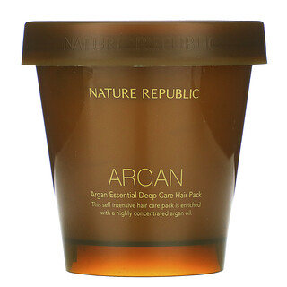 Nature Republic, Argan Essential Deep Care Hair Pack, Tiefenpflege-Haarpackung mit Arganöl, 200 ml (6,76 fl. oz.)