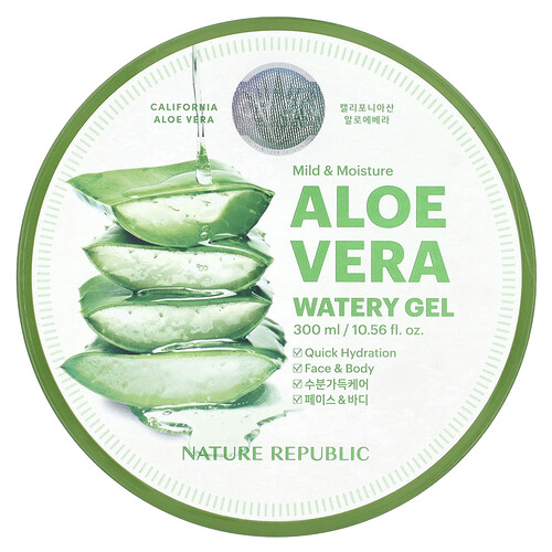 Nature Republic Mild & Moisture, Aloe Vera Watery Gel, 10.56 fl oz (300 ml)