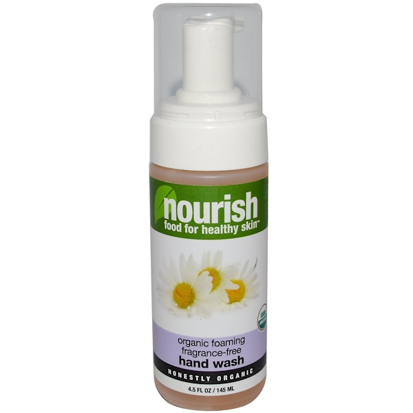 Nourish Organic, Organic Foaming Hand Wash, Fragrance-Free, 4.5 fl oz (145 ml) (Discontinued Item) 