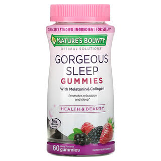 Nature's Bounty, Optimal Solutions, Gorgeous Sleep, Berry, 60 Gummies