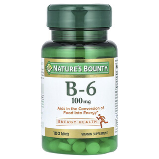 Nature's Bounty, Vitamin B-6, 100 mg, 100 Tablets