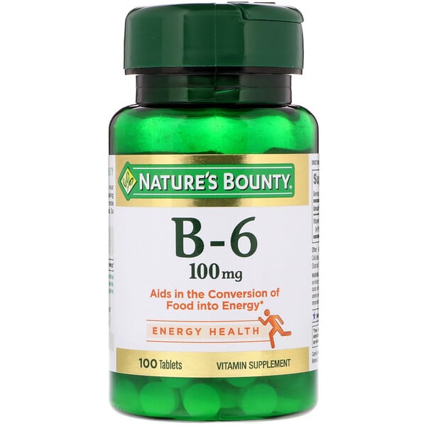 Nature's Bounty, Витамин B-6, 100 мг, 100 таблеток