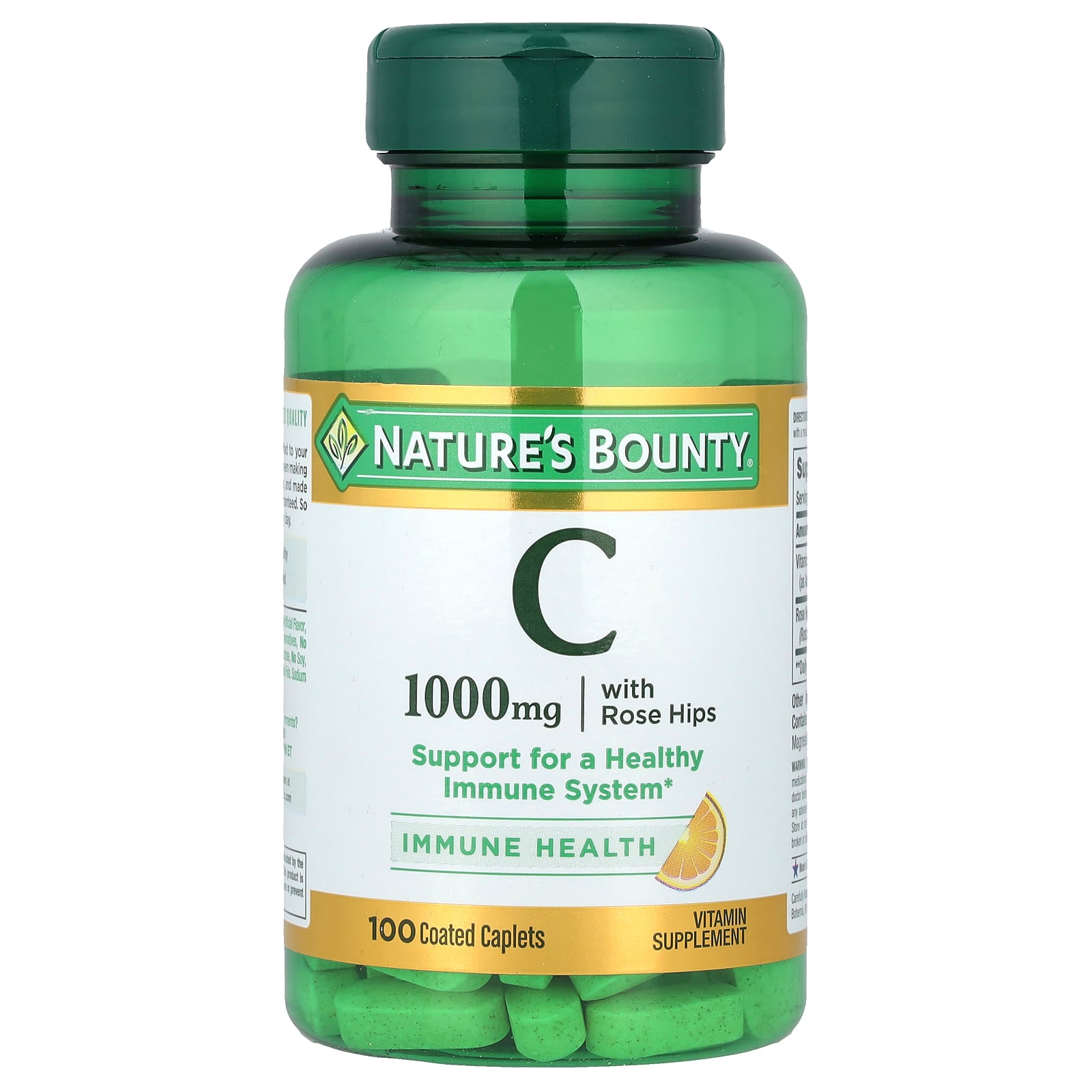 Nature's Bounty (네이처스바운티), 비타민C, 로즈힙 함유, 코팅 정제 100정