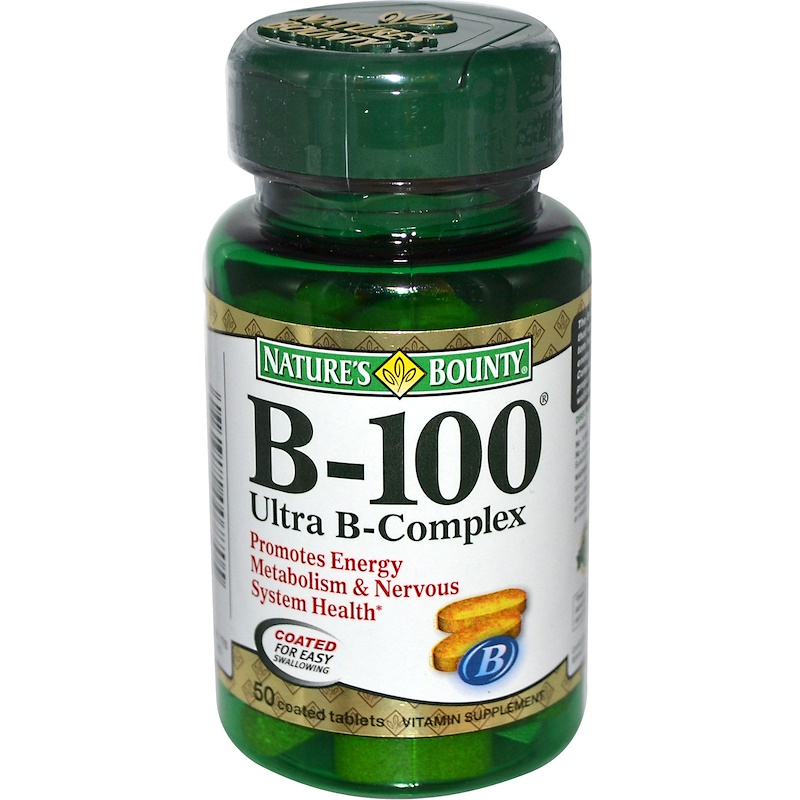 Nature's Bounty, B-100 Ultra B-Complex, 50 Coated Tablets - IHerb