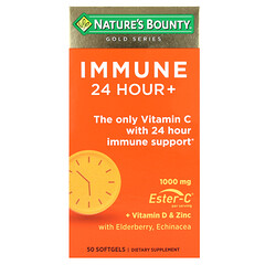 Immune 24 Hour+, добавка для зміцнення імунітету, 1000 мг, 50 капсул (500 мг у капсулі)