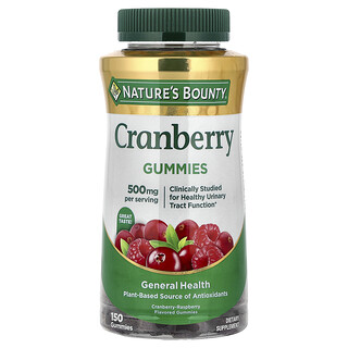 Nature's Bounty, Gommes à la canneberge, Canneberge-Framboise, 150 gommes (100 mg par gomme)