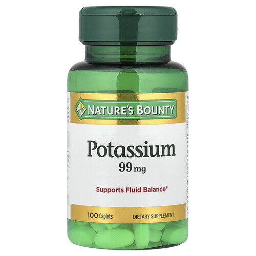 Nature's Bounty, Potassium, Kalium, 99 mg, 100 Kapseln