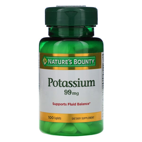 Nature's Bounty, Potassium, 99 mg, 100 Caplets - iHerb