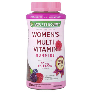 Nature's Bounty, Optimal Solutions®, Women's Multi Vitamin Gummies, Raspberry, 140 Gummies