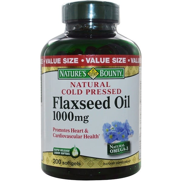 Nature's Bounty, Flaxseed Oil, 1000 mg, 200 Softgels (Discontinued Item) 