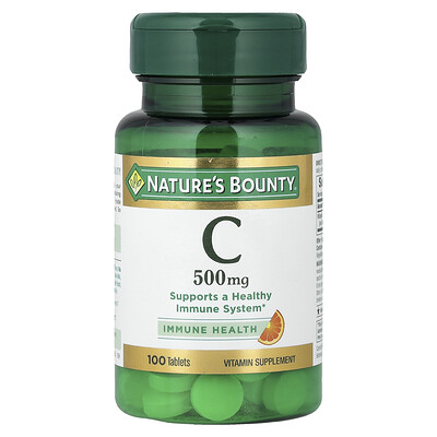 Nature's Bounty, Vitamina C, 500 mg, 100 comprimidos