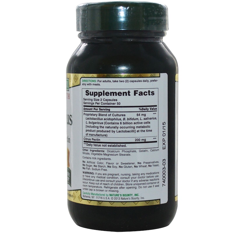 Nature's Bounty, Acidophilus, Extra Strength, Probiotic, with Pectin