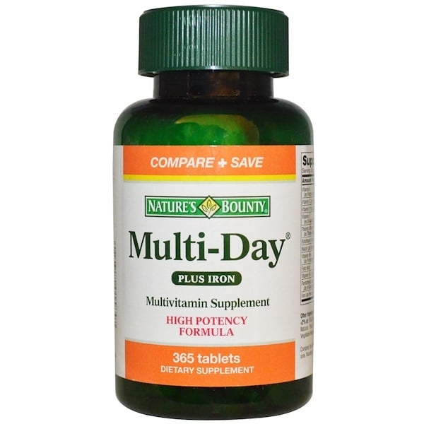 Nature's Bounty, Multi-Day, Plus Iron, 365 Tablets (Discontinued Item) 