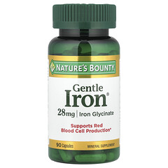 Gentle Iron, залізо, 28 мг, 90 капсул