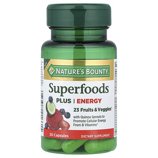 Nature's Bounty, Superalimentos más energéticos, 30 cápsulas
