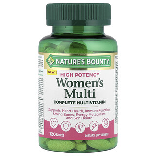 Nature's Bounty, Dámsky multivitamín, kompletný multivitamín, vysoká účinnosť, 120 kapsúl