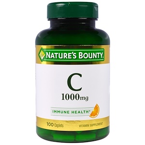 Nature's Bounty, Витамин C, 1000 мг, 100 капсуловидных таблеток