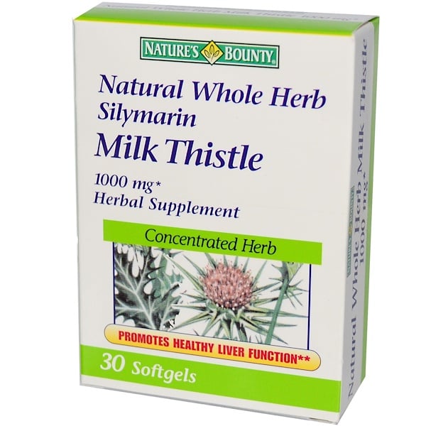 Nature's Bounty, Natural Whole Herb Milk Thistle, 30 Softgels (Discontinued Item) 