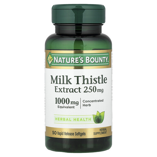 Nature's Bounty, Mariendistelextrakt, 250 mg, 50 schnell freisetzende Weichkapseln