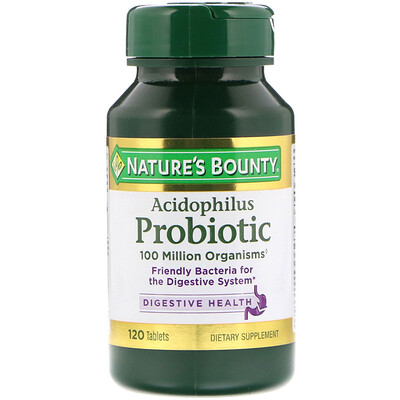 Natures Bounty Пробиотик ацидофилус, 120таблеток
