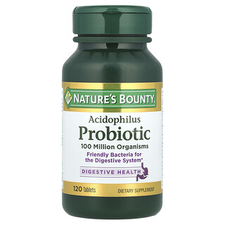 Nature's Bounty, Probiotic Acidophilus, 120 de comprimate (0,5 mg per comprimat)