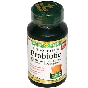 Nature's Bounty, Ацидофилус пробиотик, 120 таблеток