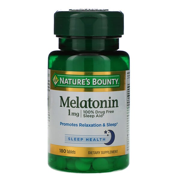 Melatonin, 1 mg, 180 Tablets