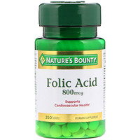 Folic Acid, 800 mcg, 250 Tablets - изображение