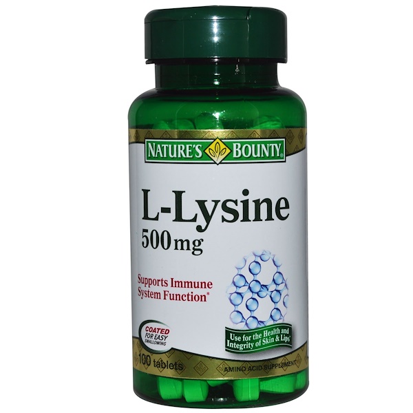 Nature's Bounty, L-Lysine, 500 mg, 100 Tablets (Discontinued Item) 