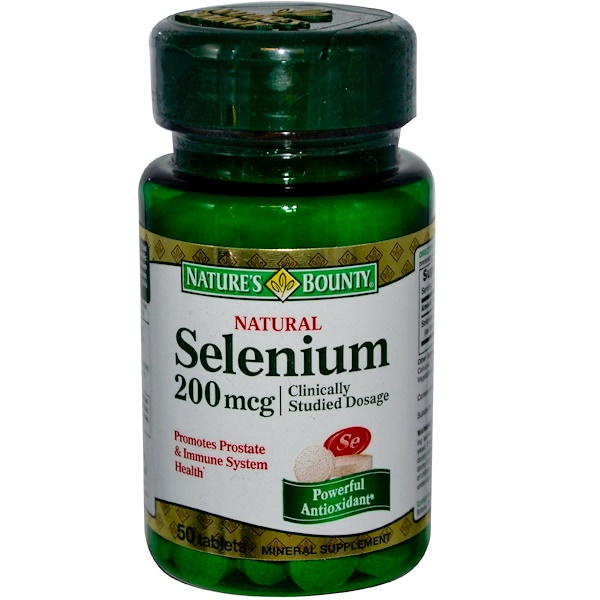 Nature's Bounty, Natural Selenium, 200 mcg, 50 Tablets (Discontinued Item) 