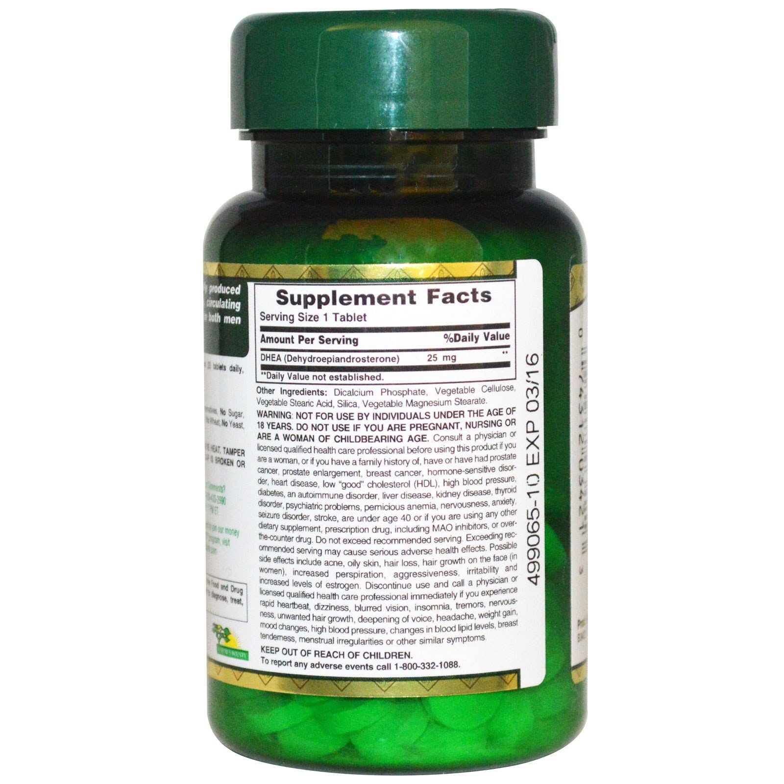 Nature's Bounty, DHEA, 25 mg, 100 Tablets iHerb