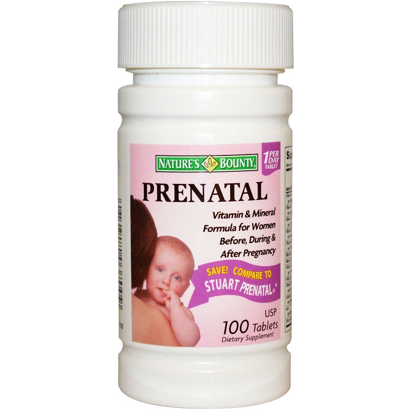 Nature's Bounty, Prenatal, Vitamin & Mineral Formula for Women, 100