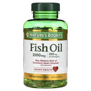 Nature's Bounty, Fish Oil, 1,000 mg, 145 Rapid Release Softgels