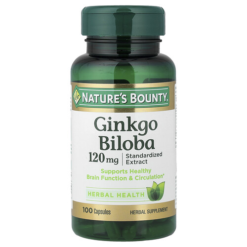 Nature's Bounty, Ginkgo Biloba, 120 mg, 100 Kapseln
